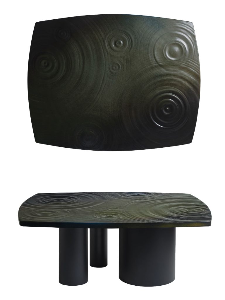 MTT - Art Furniture / Porcelain Table / Ripples / 涟漪.艺术桌几 / 墨绿款 Dark Green