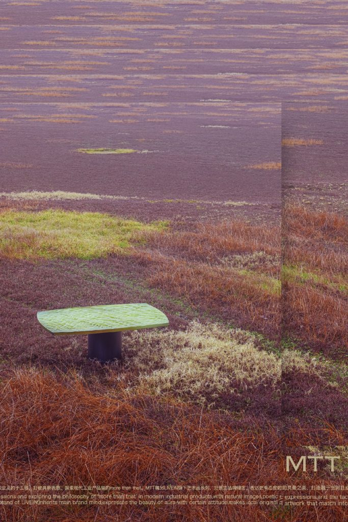 MTT - Art Furniture / Porcelain Table / Waves / 波浪.艺术桌几 / 橄榄绿款 olive green