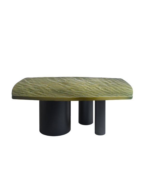 MTT - Art Furniture / Porcelain Table / Waves / 波浪.艺术桌几 / 橄榄绿款 olive green