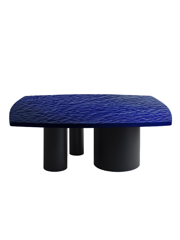 MTT - Art Furniture / Porcelain Table / Waves / 波浪.艺术桌几 / 宝蓝款 inside blue